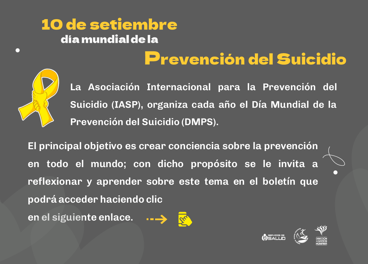Boletín: Prevención del suicidio